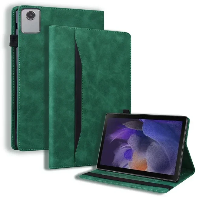 Business For Lenovo Tab M11 / Xiaoxin Pad 2024 11" Case Flip Book Cover TPU Back TB330FU/XU TB331FC, green