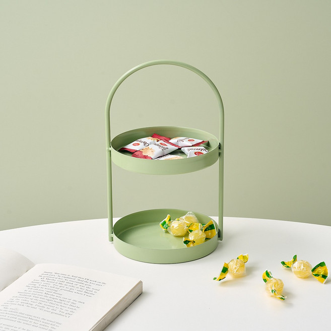 [모던하우스] 컬러메탈 2단 트레이S 그린