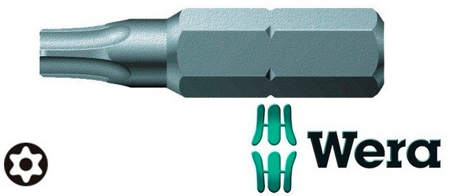 德國 Wera 867/1 Z BO 星型中孔起子頭 25mm, 1個, TX25