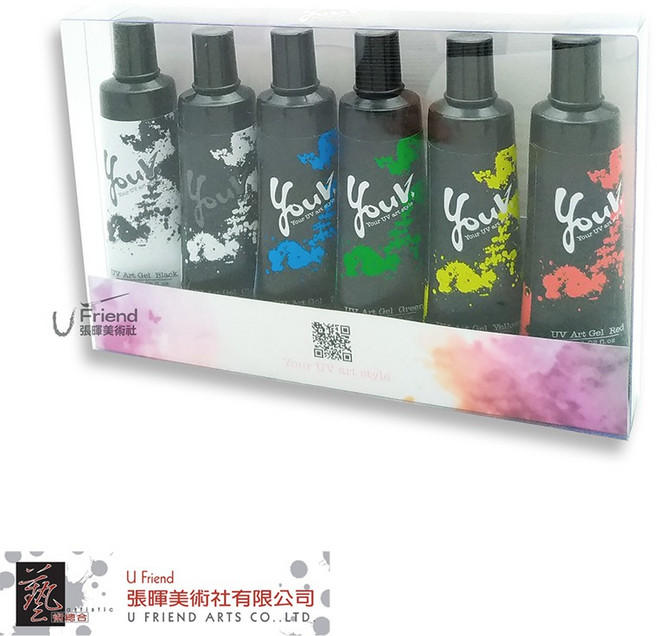 YouV UV 彩繪藝術膠(30ml 6色入/盒裝), 1個