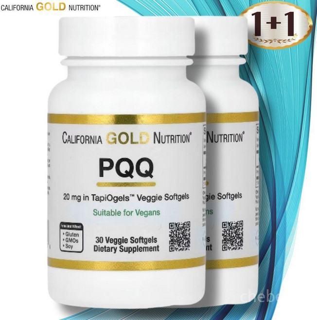 CGN PQQ 피콜로퀴놀린 퀴논 20mg 30정 2병 피큐큐