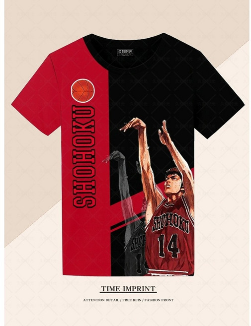 16종 슬램덩크 풀그래픽 티셔츠 등번호 홈웨어 잠옷 강백호 서태웅 정대만 이명헌 송태섭 셔츠