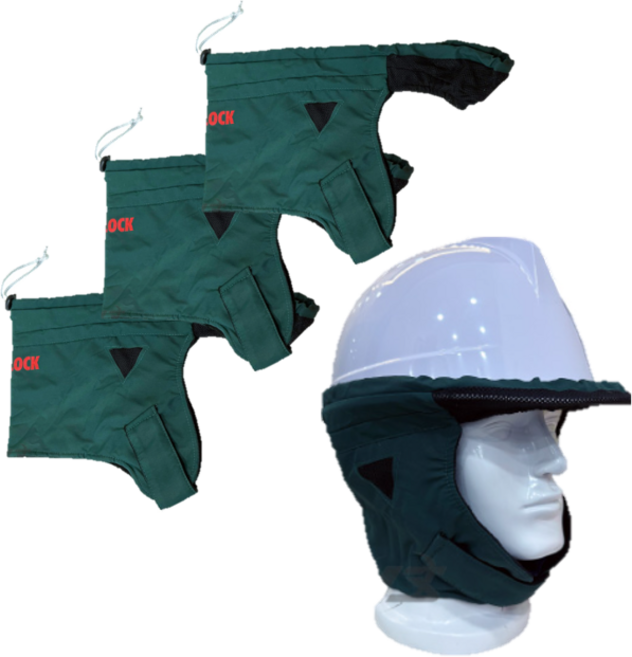 안전모용 방한대(콜드스탑) 묶음판매 / 안전모 일체형 방한용품 / 겨울 방풍 방수 귀마개 혹한기, 3개, 콜드스탑 검정