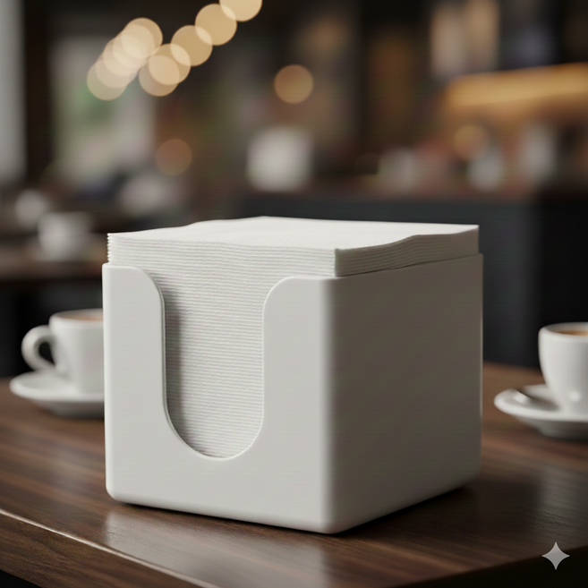 수봉상점 업소용 냅킨 케이스 카페 냅킨 디스펜서, 화이트, 1개