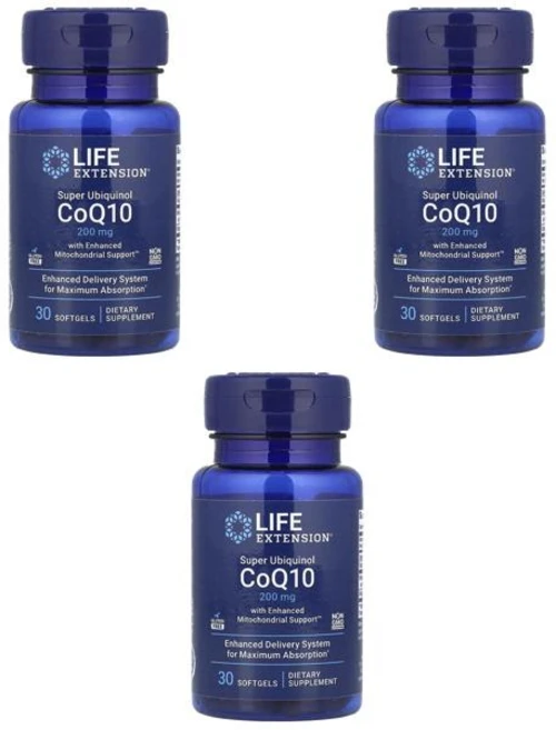 Life Extension 라이프 익스텐션 슈퍼 유비퀴놀 CoQ10 200 mg 소프트젤, 3개, 30정 - 쿠팡