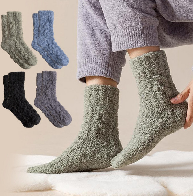 비브삭 두꺼운 남자 수면양말 대형 겨울 양말