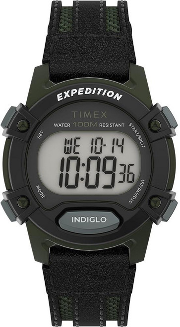 Timex 유니 익스페디션 CAT 33mm 시계 블랙/디지털/그린 디지털