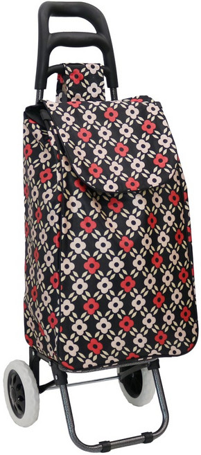 쇼핑카트/핸드캐리어/시장가방 특대형, 꽃무늬, 1개