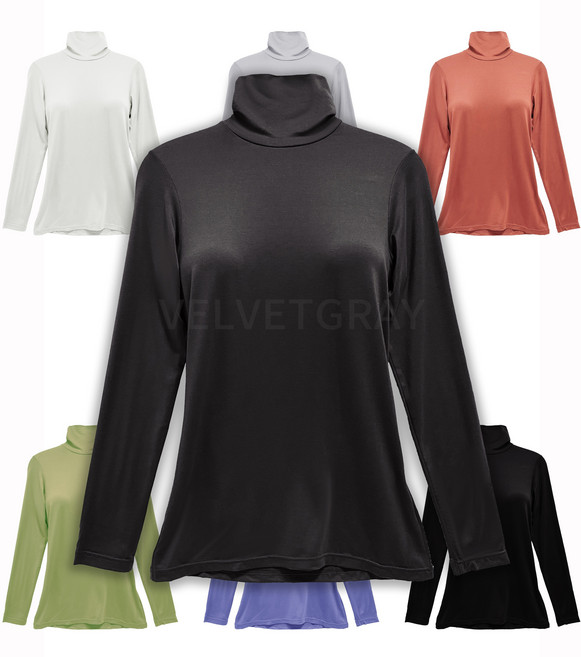 유니클로 여성 히트텍 울트라 라이트 터틀넥 티셔츠(긴팔)