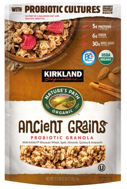 Kirkland Signature 커를랜드 시그니처 에이션트 그레인 프로바이오틱 그래놀라 1kg Ancient, 1개