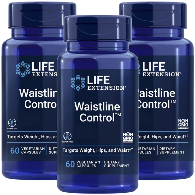 라이프익스텐션 웨이스트라인 컨트롤 베지테리언 캡슐, 3개, 60정 - 쿠팡