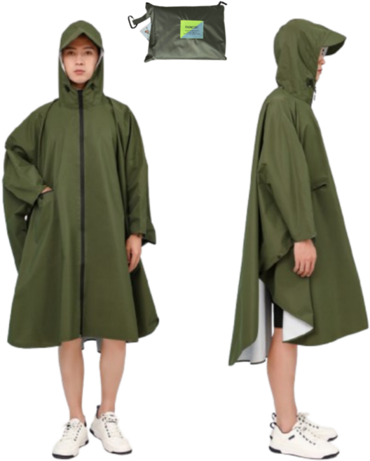 고투마켓 남녀 모두 착용 실용적인 판초우의 장마철대비 스포츠우의 바이크우의 캠핑 낚시 등산