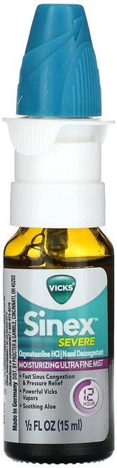 Vicks Sinex 시비어 보습 울트라 파인 미스트 15ml(0.5fl oz), VicksSinex시비어보습울트라파인미스트15ml05f, 1개, 15ml - 쿠팡