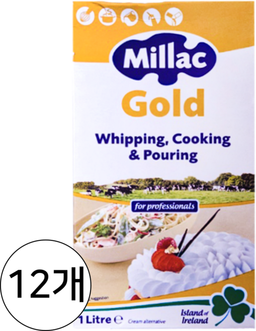 밀락 골드 무가당 휘핑크림 1L 1박스 12개