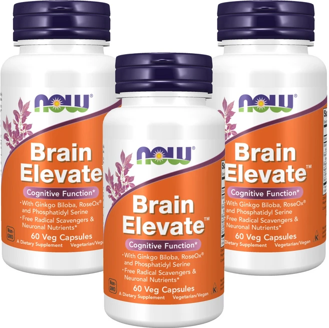 나우푸드 브레인 엘리베이트 베지 캡슐 비건, 3개, 60정 - 쿠팡