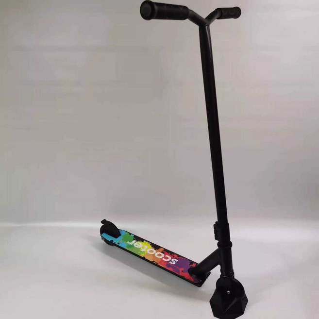 스턴트스쿠터 묘기 킥보드 두발 T바 초보용 액션 기술, 1개, D20 블랙 84cm
