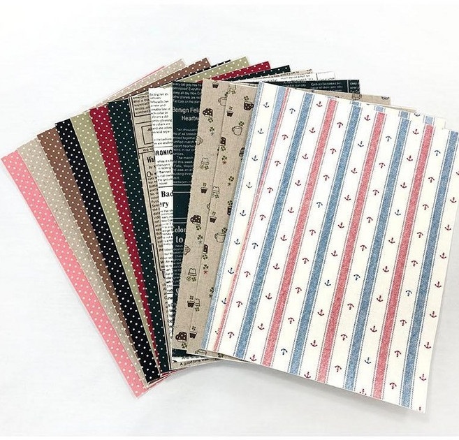 릴리패브릭 린넨] 패브릭스티커_1~14_9046 원단 천 A11, 7.영자신문_네추럴, 1개