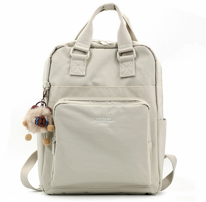 미쓰백 카보이 가벼운 나일론 카고 여성 백팩 여행용 방수 대학생 학원 여자 책가방 배낭 + 카피바라 구성품