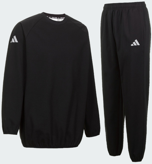 아디다스 남녀공용 실버 코팅 크루넥 사우나수트 세트 ADISSO2B