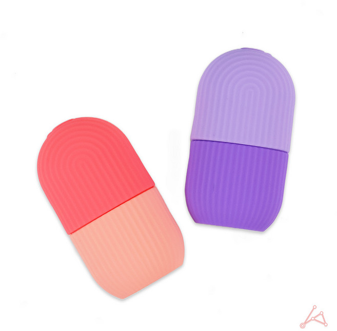 퐁퐁군 실리콘 아이스 쿨러 마사지 얼굴 쿨링 롤러 얼굴롤러, 퍼플