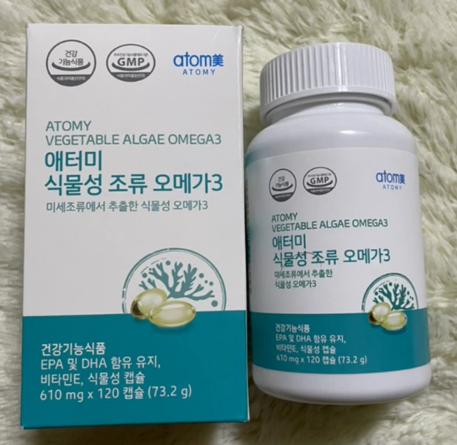 애터미 식물성 조류 오메가3 (610mg X 120캡슐), 1개, 73.2g - 쿠팡