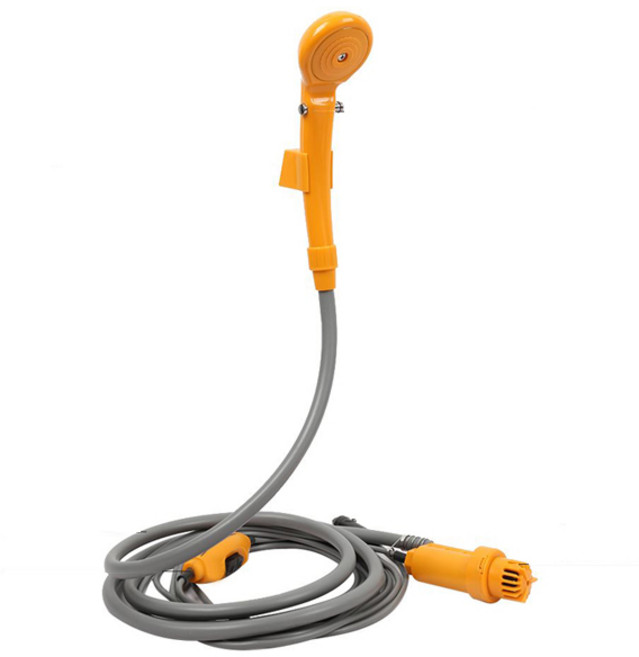 DC12V 캠핑 차박용 야외 만능 샤워기 세차기 (수압조절가능), 알루미늄 시거잭 워터펌프, 1개