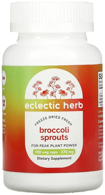 이클레틱 허브 동결 건조 브로콜리 새싹 270mg 150 캡슐, 1개, 150정 - 쿠팡