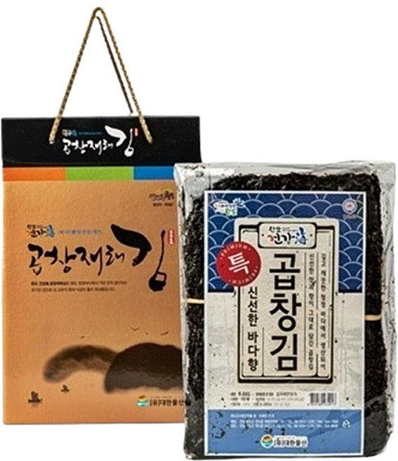 곱창김 100매 대한물산 웰빙선물세트 완도산, 1세트