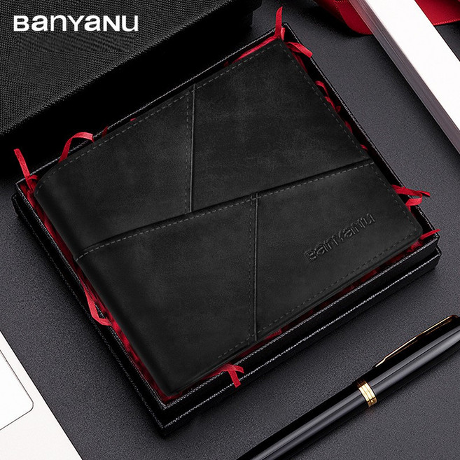 남성 프리미엄 소가죽 심플 슬림 반지갑 N2041