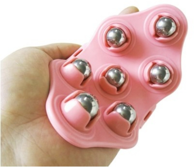 노폐물 독소 배출 혈액순환 림프 마사지볼 승모근 괄사 붓기 마사지 마사지기, 1개, 핑크