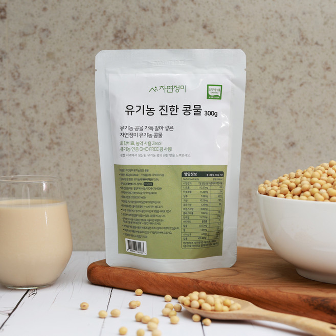 자연정미 유기농 진한 콩물, 3개, 300g