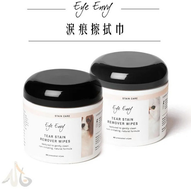 Eye Envy 淚痕清潔濕巾 60入 犬貓適用, 1個, 狗用