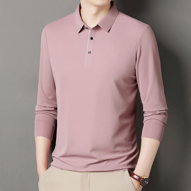 제이엠지아 남성 봄가을 슬림핏 긴팔 폴로티셔츠 남자 카라티 데일리룩