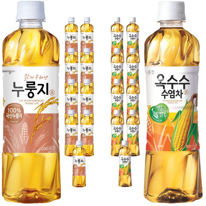 차음료 2종 혼합 누룽지/옥수수수염차 10개씩, 20개, 500ml