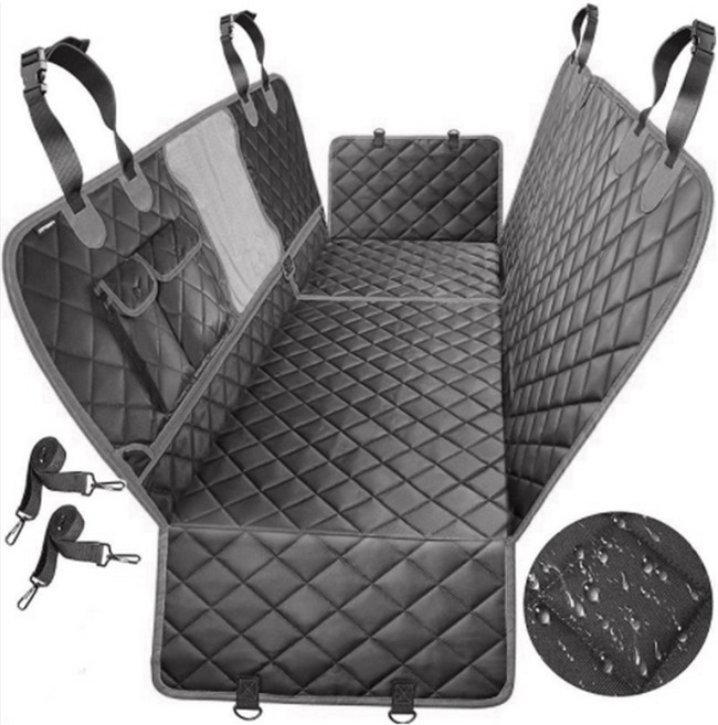 [티케이샵] 반려동물 차량용 뒷자석 매트, 블랙, 1개