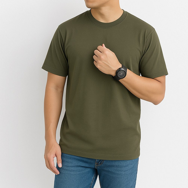 늘어지지 않는 16수 코튼 데일리 세미 오버핏 빅사이즈 반팔 티셔츠 10컬러_WST009