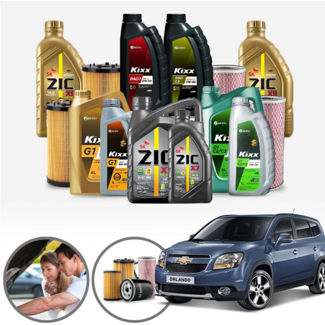 올란도 2.0 D 디젤 합성엔진오일 필터세트 6리터 a2450+o109 ONL-0500425 cs03026, =킥스G1(가솔린) 5W30 필터세트, 1개, 4L