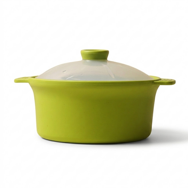 루리코리아 국산 실리콘 전자레인지 찜기 1.2L, 그린, 1개