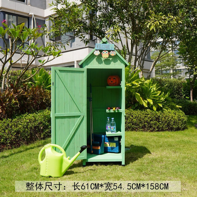 야외 간이 창고 수납장 마당 농기구 이쁜 원예공구장 컬러 수납함 골든 미니 보관함 눈삽, 하나, 가로61 세로54 5높이158CM, 1개