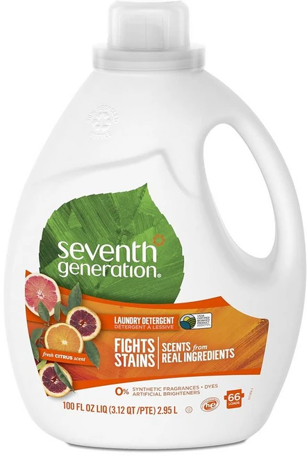 Seventh Generation 세탁세제 2.95L 1팩 시트러스 Seventh Generation Liquid Laundry Detergent Fresh - 쿠팡