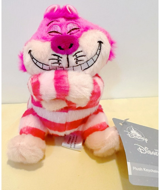 愛麗絲夢遊仙境 柴郡貓吊飾鑰匙圈 粉紅笑臉 可愛夢幻