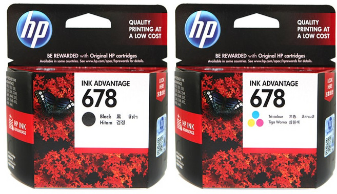 HP 데스크젯 잉크어드밴티지 3545 복합기 잉크젯, HP678(검정+컬러), 1개