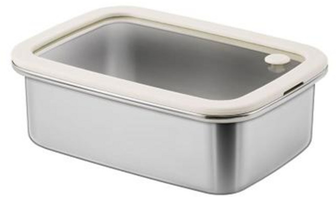 바겐슈타이거 무연마제 클라 스텐304 밀폐용기 반찬통 1000ml, 1개, 캐니스터+뚜껑