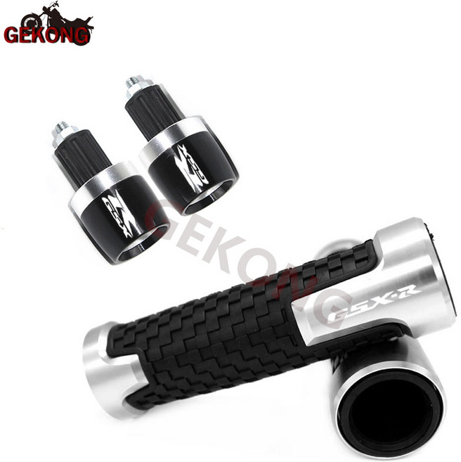 아스라다 SUZUKI GSXR 600 750 하야부사 오토바이 핸드 그립 바 캡, 04 Silver-C