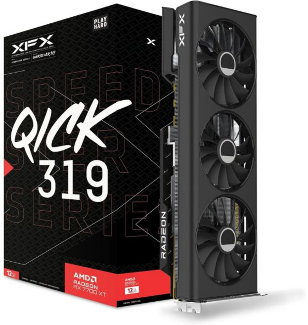 XFX 스피드스터 SWFT 210 Radeon RX 6600 CORE 게이밍 그래픽 카드 8GB GDDR6 HDMI 3개 DP AMD RDNA 2 RX66XL8LFDQ, RX 7700 XT QICK