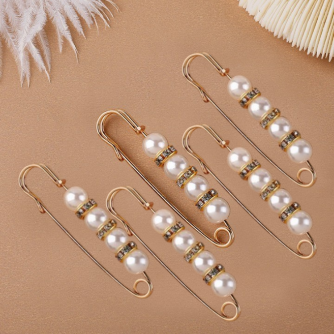 스타일러버 예쁜 바지 허리 조절 클립 옷핀, 5개, 화이트