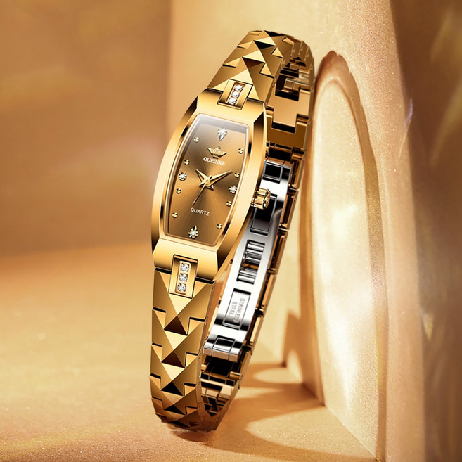 OUPINKE 여성손목시계 정품쿼츠 럭셔리 명품 워터프루프 야광