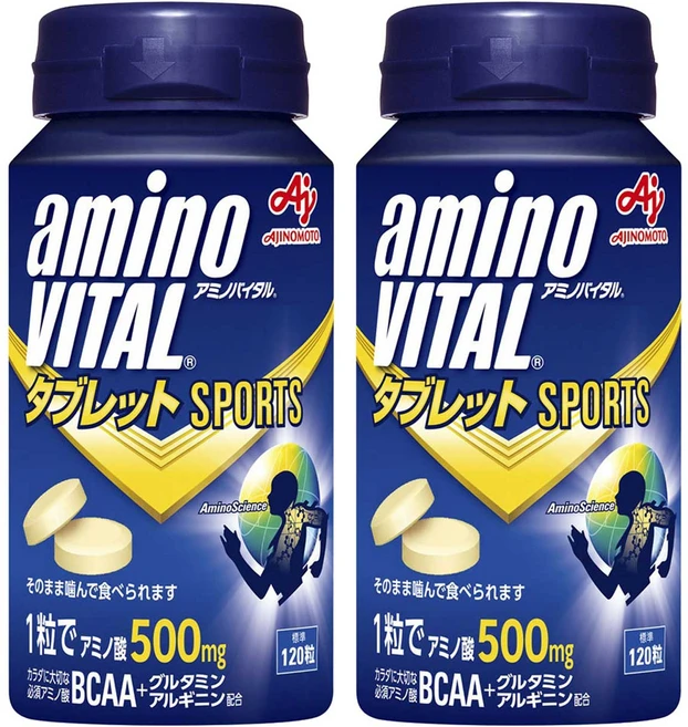 아미노바이탈 아미노산 BCAA Amino Vital Amino Acid 500 mg BCAA, 2개, 120정 - 쿠팡