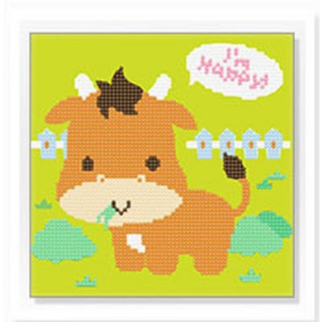 아이러브페인팅 테마 DIY 보석십자수 20 x 20 cm, 12간지 소, 1세트