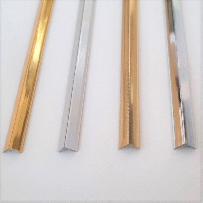 ㄱ자 몰딩 8mm 2.4M (코너몰딩 재료분리대 인테리어몰딩), 블랙